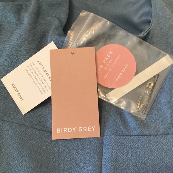 New NWT Birdy Grey “Alex” Convertible Crepe Gown Maxi Dress Twilight Sleeveless - Picture 6 of 13